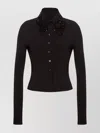 Alberta Ferretti Embellished Collar Fitted Silhouette Long Sleeves In Black