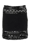 Alberta Ferretti Alberta Ferreti Embellished Mesh Mini Skirt