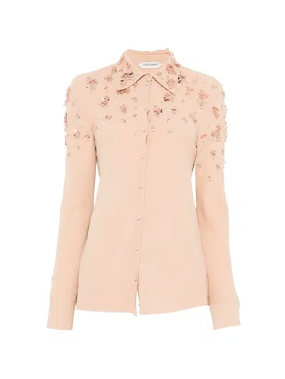 Alberta Ferretti Embellished Shirt In Pink