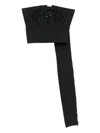 Alberta Ferretti Embellished Wool Top In Black
