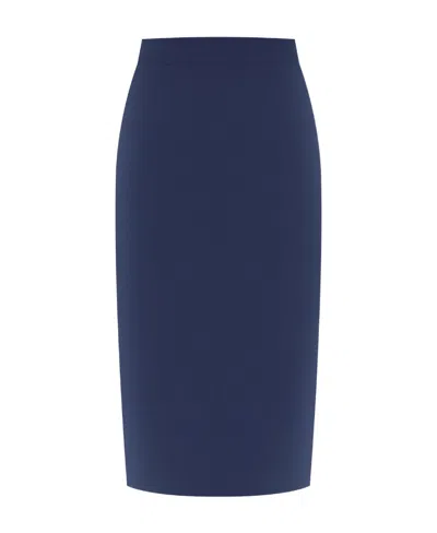 Alberta Ferretti Emblem Skirt In Blue