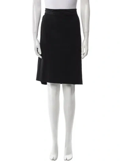Pre-owned Alberta Ferretti Embroidered Accent Knee-length Skirt In Black