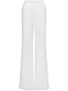 Alberta Ferretti Embroidered And Cut-out Design Trousers In Cotton In White