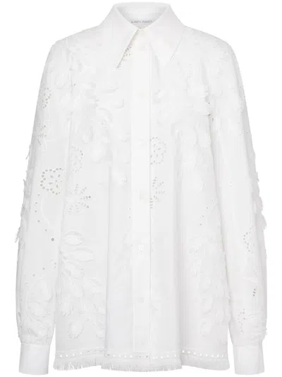 ALBERTA FERRETTI EMBROIDERED-DESIGN SHIRT
