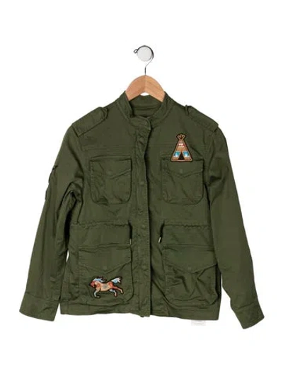 Pre-owned Alberta Ferretti Embroidered Kids Jacket In Green