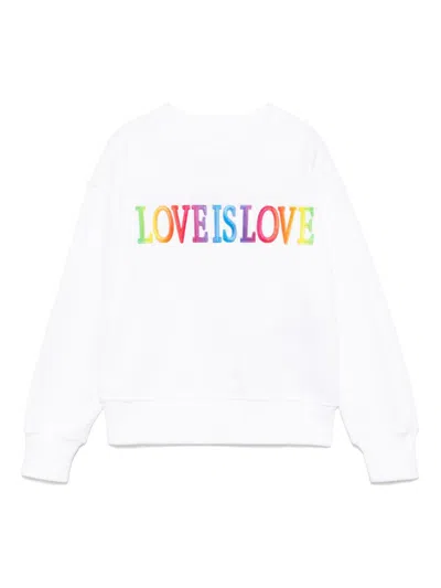 Alberta Ferretti Kids' Embroidered Logo T-shirt In White