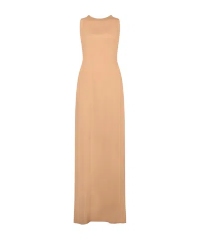 ALBERTA FERRETTI ALBERTA FERRETTI TIE DETAILED SLEEVELESS MIDI DRESS