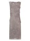 Alberta Ferretti Alberta Ferreti Macrame Foliage Midi Dress In Neutrals