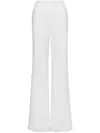 Alberta Ferretti Embroidered And Cut-out Design Trousers In Cotton In White
