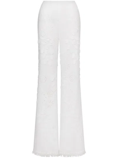 ALBERTA FERRETTI EMBROIDERED PALAZZO PANTS