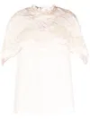 Alberta Ferretti Alberta Ferreti Embroidered Cape Top In Pink