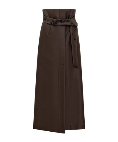 ALBERTA FERRETTI ALBERTA FERRETTI EMBROIDERED WIDE LEG TROUSERS