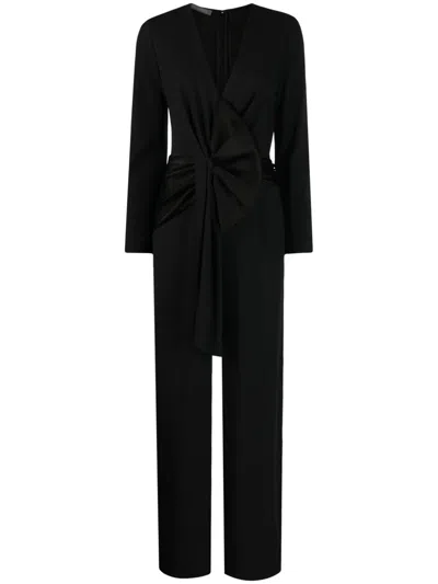 Alberta Ferretti Alberta Ferreti Black Acetate Blend Jumpsuit
