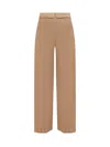 Alberta Ferretti Viscose Satin Enver Pant In Brown