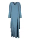 Alberta Ferretti Enver Satin Kaftan Dress In Blue In Blue