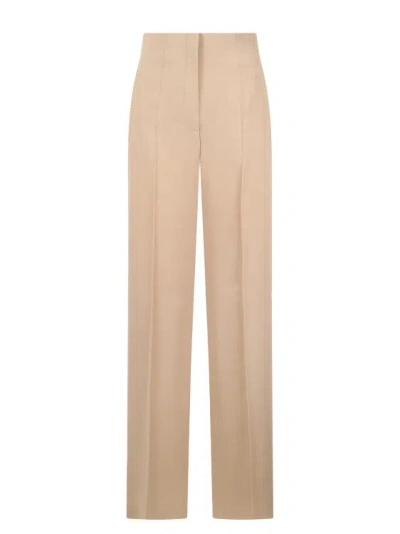 Alberta Ferretti Enver Satin Palazzo Pants In Brown