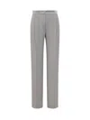 Alberta Ferretti Enver Satin Trousers In Grey