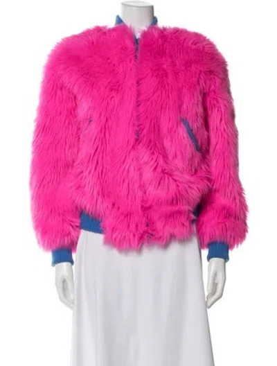 Pre-owned Alberta Ferretti Faux Fur Jacket In Multi
