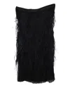 Alberta Ferretti Feather Detail Skirt In Black Polyamide In Black