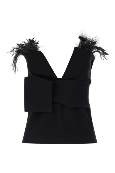 ALBERTA FERRETTI FEATHER TOP