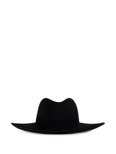 Alberta Ferretti Felt Wide-brim Hat In Black