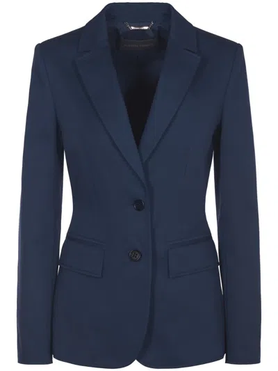 Alberta Ferretti Fitted Blue Tailored Jacket