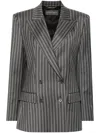 Alberta Ferretti Peak-lapels Double-breasted Blazer In Grey