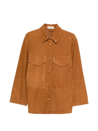Alberta Ferretti Flap-pocket Button-up Shirt In Brown
