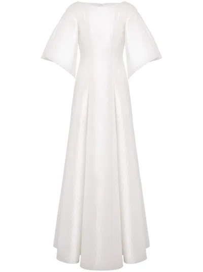 Alberta Ferretti Flared Dress In White