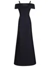 Alberta Ferretti Floor-length Silk Mikado Maxi Dress With Ruffle Hem