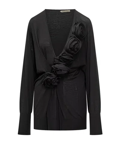 ALBERTA FERRETTI ALBERTA FERRETTI FLORAL EMBROIDERY BLOUSE