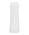 Alberta Ferretti Embroidered And Cut-out Design Trousers In Cotton In White