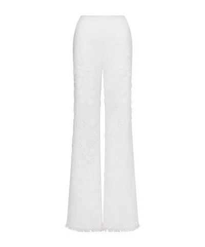 ALBERTA FERRETTI ALBERTA FERRETTI FLORAL EMBROIDERED PANTS
