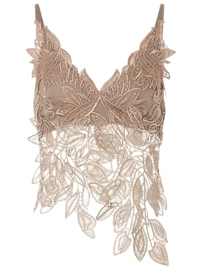 ALBERTA FERRETTI FLORAL-EMBROIDERY TOP