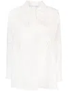 Alberta Ferretti Oversized Shirt With Devorã© Flowers In White