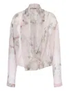 Alberta Ferretti Floral-print Blouse In Pink