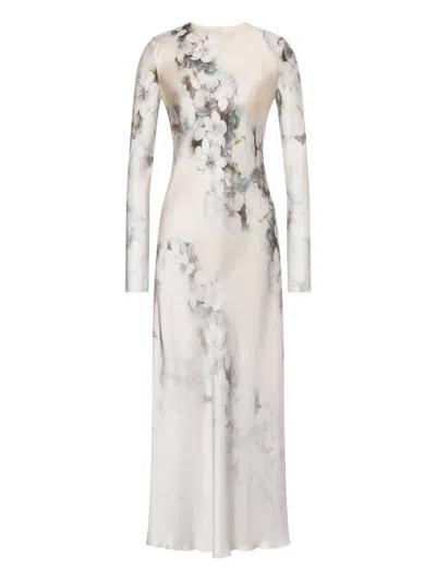 Alberta Ferretti Floral-print Dress In Multi
