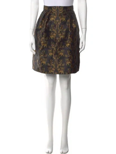 Pre-owned Alberta Ferretti Floral Print Knee-length Skirt In Multi