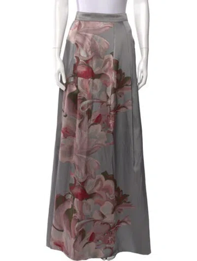Pre-owned Alberta Ferretti Floral Print Long Skirt In Multi