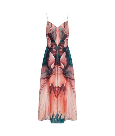 ALBERTA FERRETTI FLORAL-PRINT MIDI DRESS