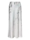 Alberta Ferretti Floral-print Midi Skirt In White