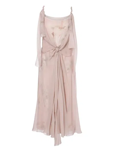 Alberta Ferretti Floral-print Silk Dress