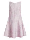 Alberta Ferretti Floral Sleeveless Mini Dress In Pink