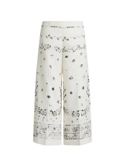 Alberta Ferretti Floral-print Trousers In Multi
