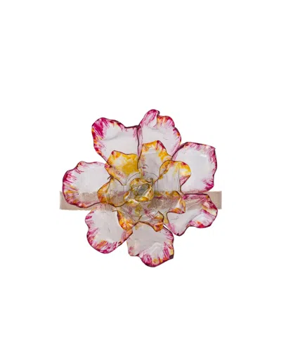 Alberta Ferretti Flower Necklace In Purple