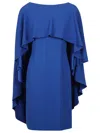 Alberta Ferretti Flowing Blue Evening Dress With Layered Ruffles In Blue