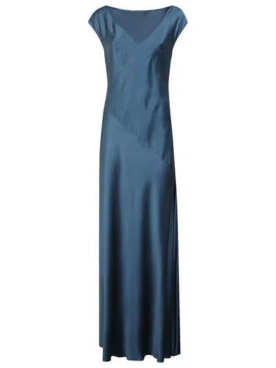 ALBERTA FERRETTI ALBERTA FERRETTI FLOWING MAXI DRESS WITH CAP SLEEVES