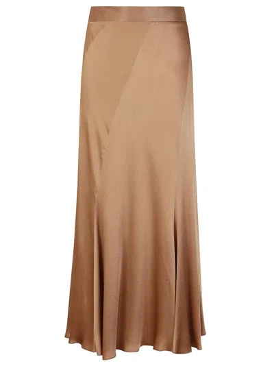 ALBERTA FERRETTI FLOWING MAXI SKIRT WITH WRAP EFFECT AND SHEEN