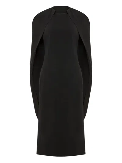 Alberta Ferretti Flowing Silhouette Dress With Delicate Draping In Black