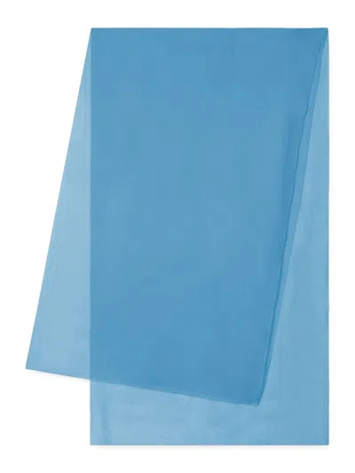 Alberta Ferretti Foulard In Seta In Blue